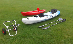 OCEAN DUO 1 / 2 MAN SIT ON KAYAK CANOE SITON SEATS TROLLEY PADDLES SEATS SURF