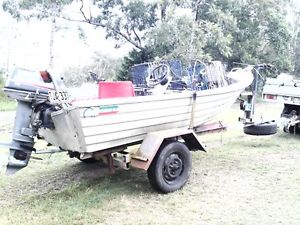 3.7 m  seabird tinny 25 hp yamaha 2/