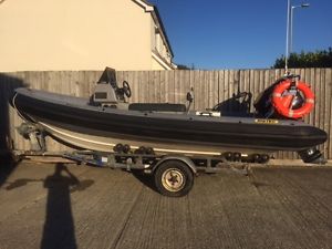 Ribtec 6.2 RIB boat, mercury 135 hp, trailer,  new fishfinder , gps and dash