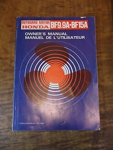 1988 HONDA BF9.9A - BF15A Outboard Motor Owner's Manual
