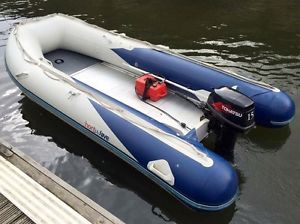 Honwave T40 4m Inflatable Boat & Tohatsu 15hp Outboard Engine with Road Trailer