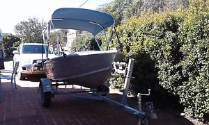 Tinnie with trailer and 9.9HP outboard