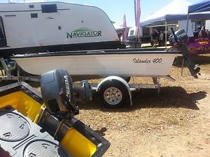 4m poly tinnie/boat with motor and trailer