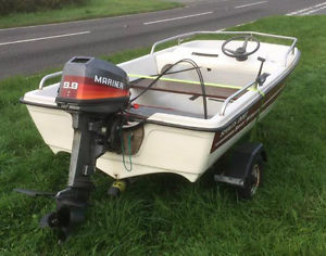 10ft Outhill Sports Dory Fishing Boat / Day Boat Mariner 9.9hp