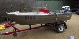 tinny car topper ..dolphin 2.7 with trailer & motor all regerstered