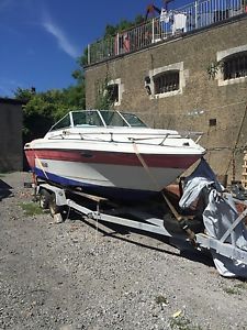 Rinker 19 power boat project heavy duty galv trailer mercruiser 4.3 alpha 1 leg