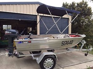 Aluminium savage 3.7 m & 25hp yamaha & trailer all registered