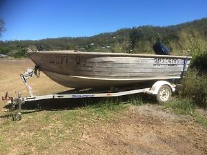 Savage 4.55 aluminium boat, 50hp Mercury and trailer