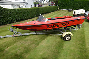 Fletcher Arrow 13ft Powerboat, Snipe Trailer, Johnson 40hp Engine