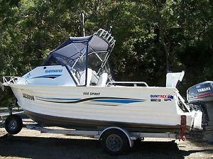 Quintrex 560 Spirit Cuddy Cab 1999 Millennium Hull Aluminium Boat **No Reserve*