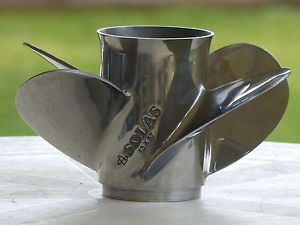 Propeller.  Stainless Steel. Four blade suite  Evinrude