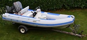 Quicksilver 450R Inflatable Rib, 50cc Yamaha & Trailer