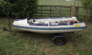 Flatacraft Force 3 RIB, Interflex controls, console, good trailer, dinghy/tender