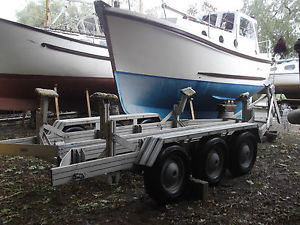 aluminium boat trailer tri axle for full keel sail boat + more.