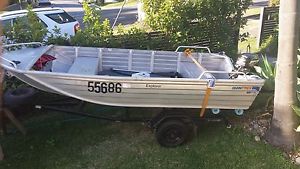 Quintrex explorer Aluminium boat + 15 mercury Motor + Trailer + Cover