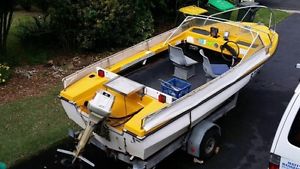 15ft fibreglass runabout boat