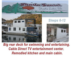 FMF Built House Boat • Recently remodeled inside • Sleeps 6-12 •Shasta Lake, Ca