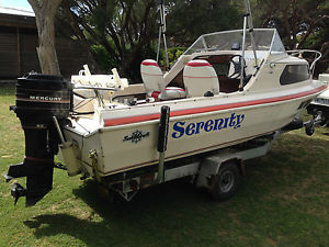 4.9m 16ft fiberglass half cab Swiftcraft Seagull fishing boat