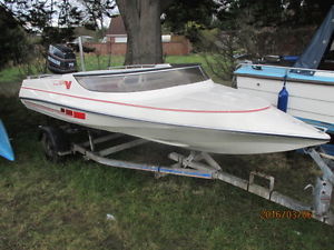 SIMMS SUPER V SPEED BOAT  WITH 60HP OUTBOARD