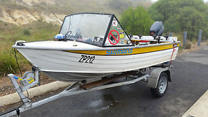 Savage Snipe Mk 2 Tinnie Elec start 25hp Evinrude Forward controls and steering