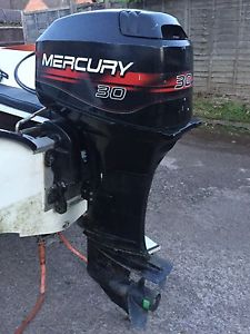 1996 Mercury 30hp Longshaft Outboard 2 Stroke Remote Control For Rib Boat Engine