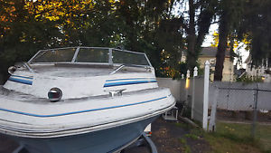 1985 SEA RAY SEVILLE BOW RIDER 17' MOTOR BOAT - NEEDS IO MOTOR - NO TRAILER - NR