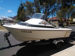 Nautiglass V150 fiberglass boat with 85HP 2strock  MERCURY MOTOR