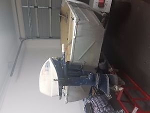 tinny 10ft and motor with trailer