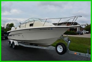 2002 Bombardier Fish Hawk WA Cuddy 24ft Dual Evinrude 150HP Engines