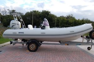 BRIG FALCON 500L DELUXE RIB, HONDA 75HP OUTBOARD & ROLLER TRAILER
