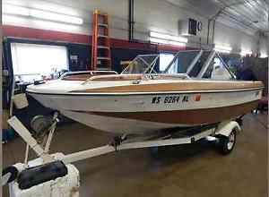 15' Sylvan V153 90HP Johnson Outboard w/Trailer T1252843