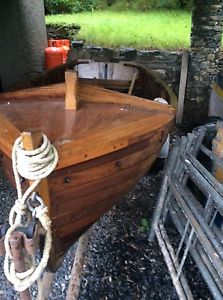clinker built rowing boat with free outboard and free trailer