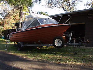 Steber Craft Vee Clinker Plus 18ft 5.5m Fishing Boat w Trailer Anchor Safetygear