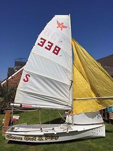 Flying Ant sail boat with beach trolley