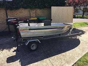 3.1m Stacer Aluminium Tinny, 5hp Mercury