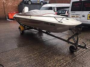 fletcher waverider speed boat with trailer