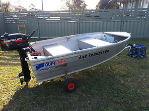 Quintrex eclipse 245 traveller tinny/boat+ 5hp mercury