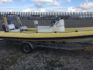 Shakespear 6.2m Rib boat and trailer