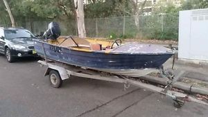 3.9m Savage tinnie 18hp Mercury Outboard and Boat Trailer - OFFERS CONSIDERED!