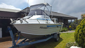 Quintrex Aluminum 4.95 meter fishing boat 1996