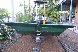 De Havilland 18ft Centre Consol Tinnie on trailer reg