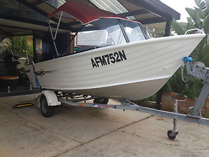 2009 Brooker Seaman 450 Aluminium boat fishing mercury 40hp deep wide goingcheap
