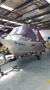 boat 4.5mtr Tin dish 40hp Mercury