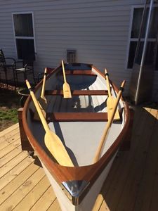 Freebooter 14' Fiberglass Rowboat with Rolling Cradle