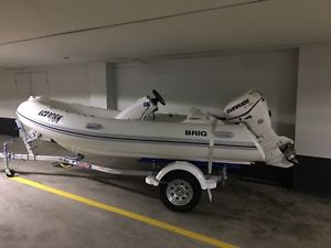 2012 Brig 380 Eagle rigid inflatable boat with 50hp Evinrude E-Tec Outboard