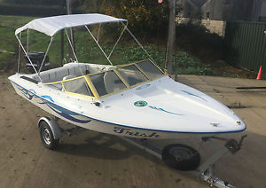 17FT FLETCHER ARROWBEAU SPEED BOAT 90HP MERCURY OUTBOARD ENGINE SNIPE TRAILER