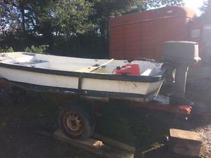 Dell quay dory 13ft with trailer and 30hp outboard johnson