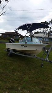 14 ft Fibreglass Savage Avalon fishing boat
