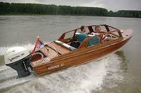 retro wooden boat 1938 year constraction