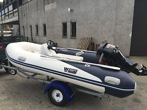 2011 WETLINE 350 RIB with Mercury 15hp Outboard engine and Indespension Trailer